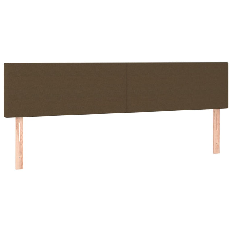 Hoofdborden 2 st 90x5x78/88 cm stof donkerbruin