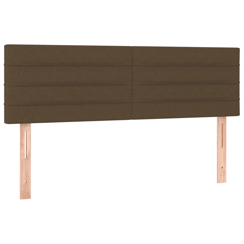 Hoofdborden 2 st 72x5x78/88 cm stof donkerbruin