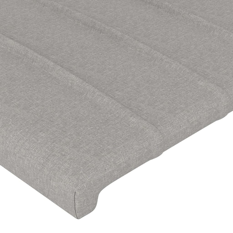 Hoofdbord 80x5x78/88 cm stof lichtgrijs