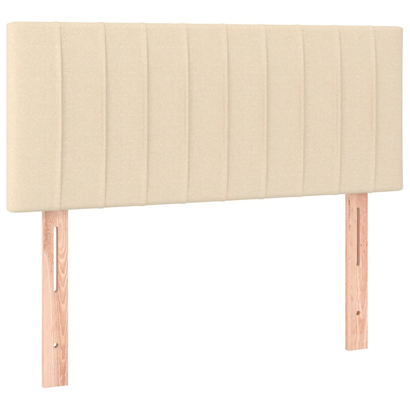 Hoofdbord 80x5x78/88 cm stof crèmekleurig