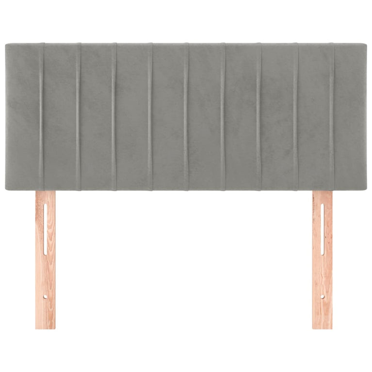 Hoofdbord 80x5x78/88 cm fluweel lichtgrijs