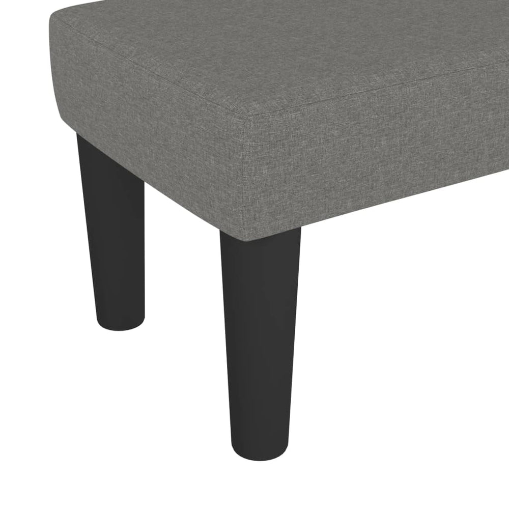 Bankje 70x30x30 cm stof donkergrijs MeubelReus