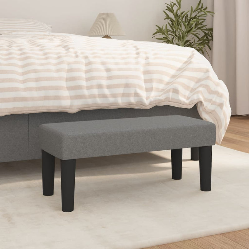 Bankje 70x30x30 cm stof donkergrijs MeubelReus