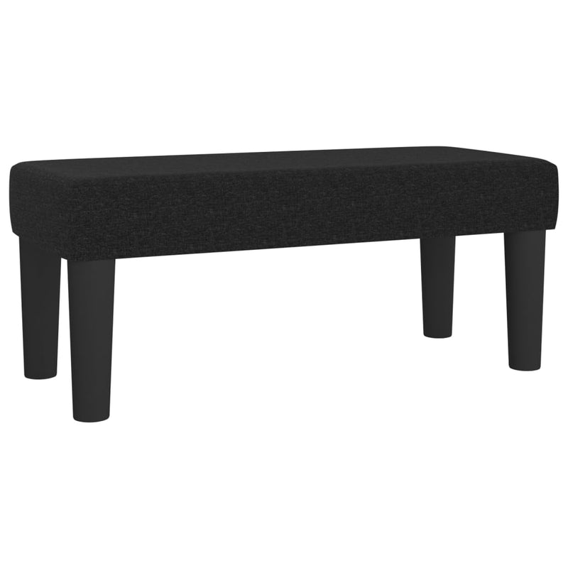 Bankje 70x30x30 cm stof zwart MeubelReus