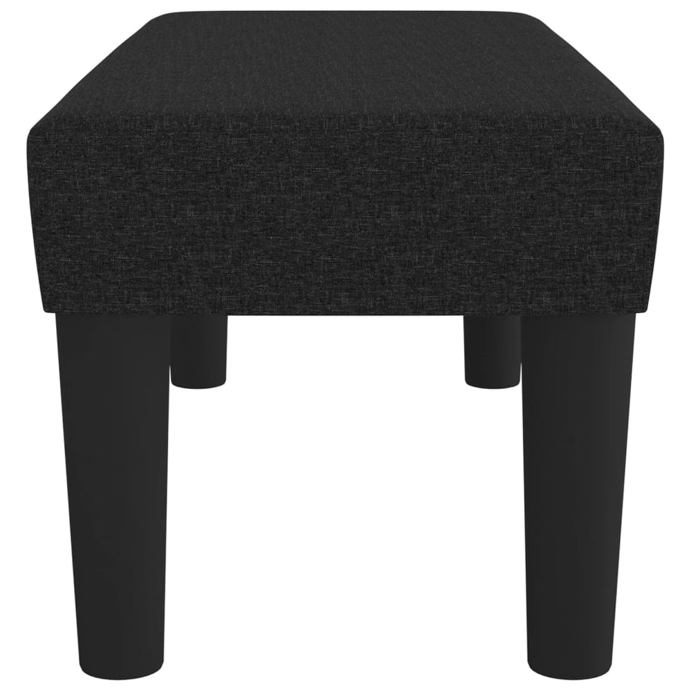 Bankje 70x30x30 cm stof zwart MeubelReus