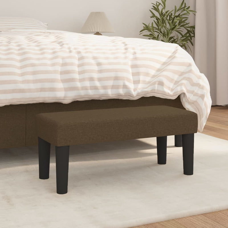 Bankje 70x30x30 cm stof bruin MeubelReus