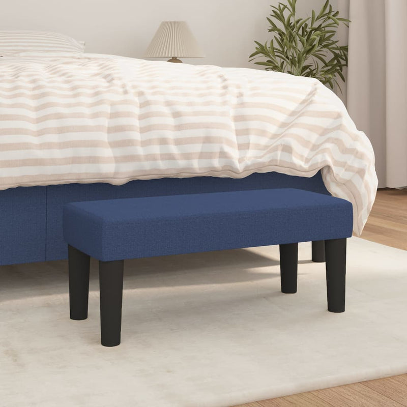 Bankje 70x30x30 cm stof blauw MeubelReus