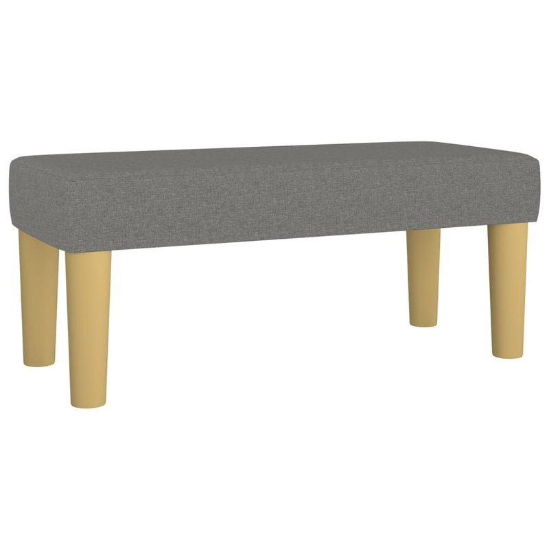 Bankje 70x30x30 cm stof donkergrijs MeubelReus