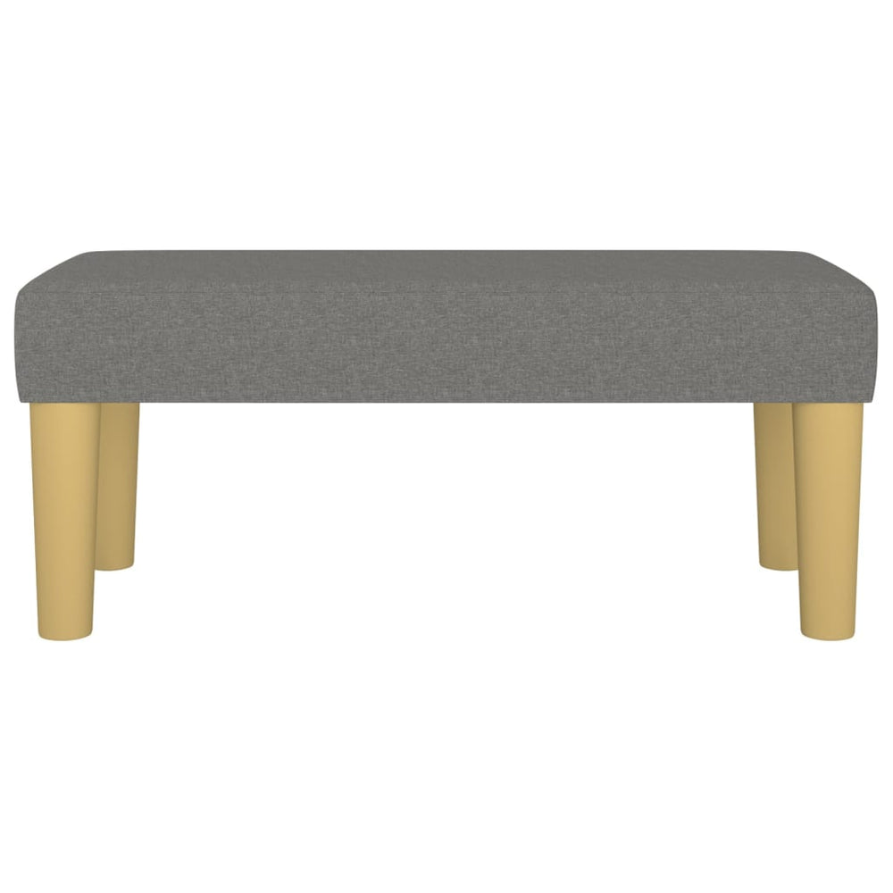 Bankje 70x30x30 cm stof donkergrijs MeubelReus