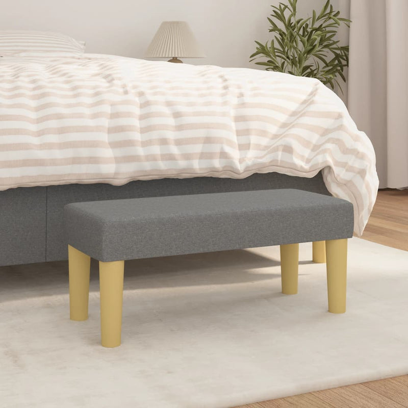 Bankje 70x30x30 cm stof donkergrijs MeubelReus