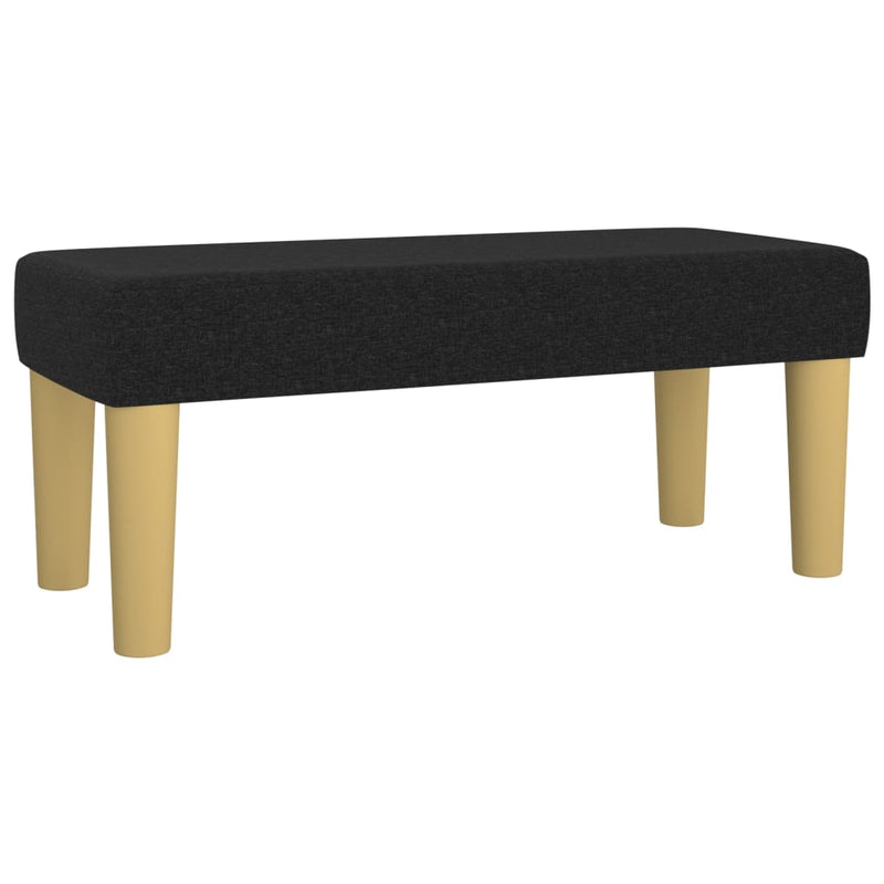 Bankje 70x30x30 cm stof zwart MeubelReus