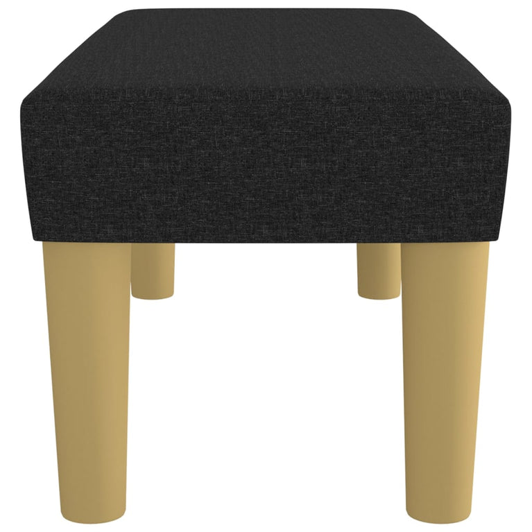 Bankje 70x30x30 cm stof zwart MeubelReus