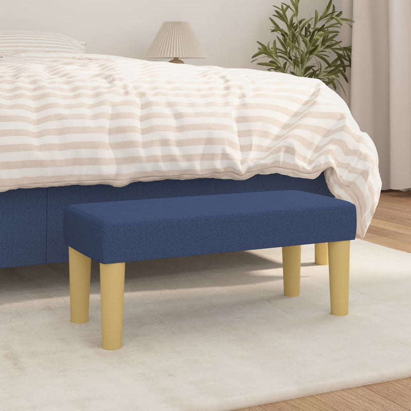Bankje 70x30x30 cm stof blauw MeubelReus