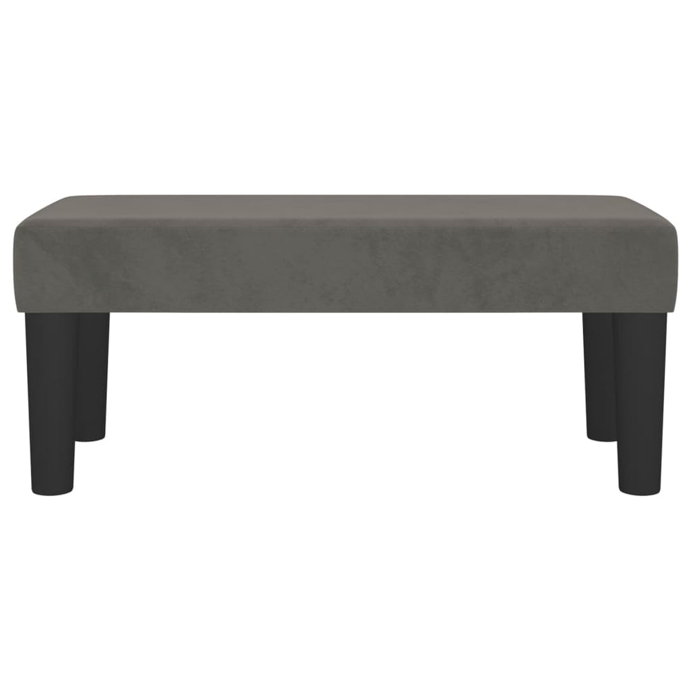 Bankje 70x30x30 cm fluweel donkergrijs MeubelReus