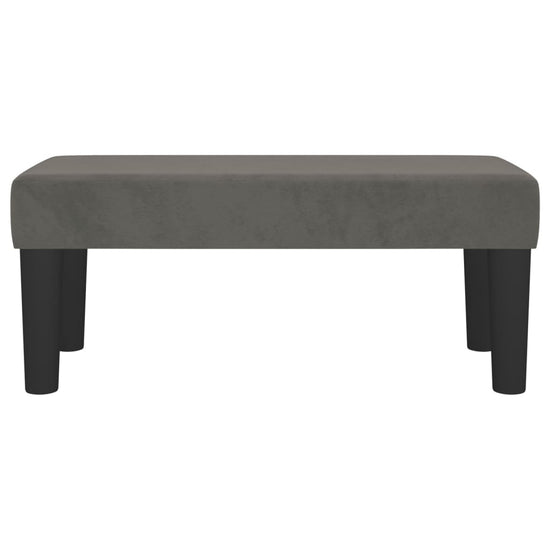 Bankje 70x30x30 cm fluweel donkergrijs MeubelReus
