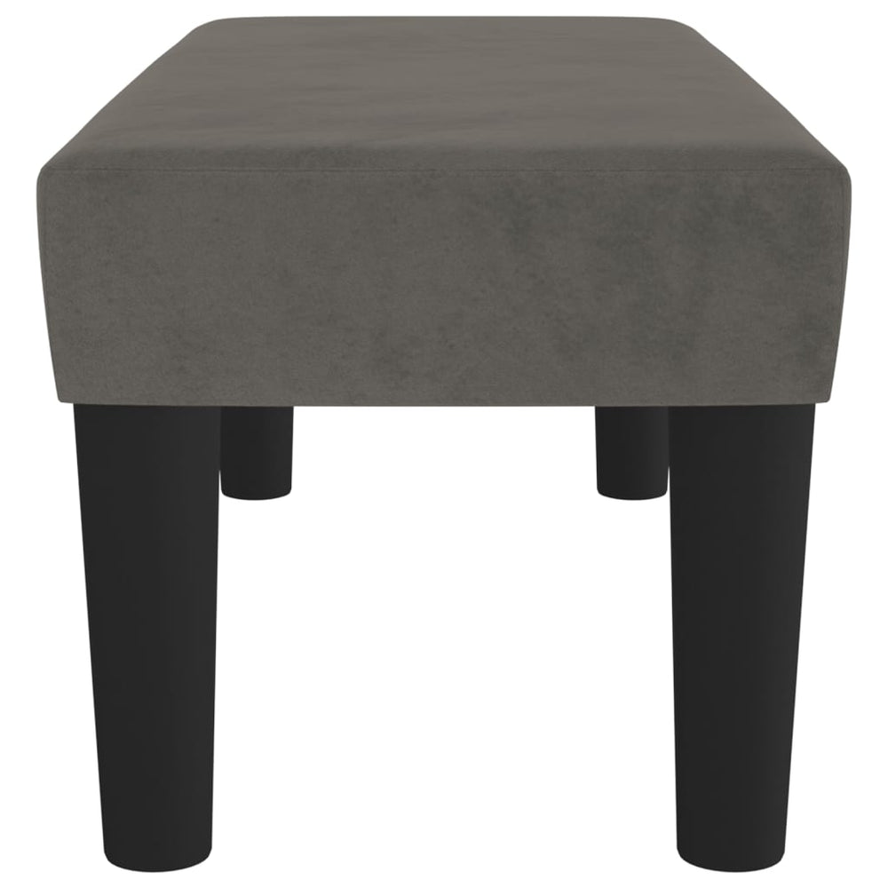 Bankje 70x30x30 cm fluweel donkergrijs MeubelReus
