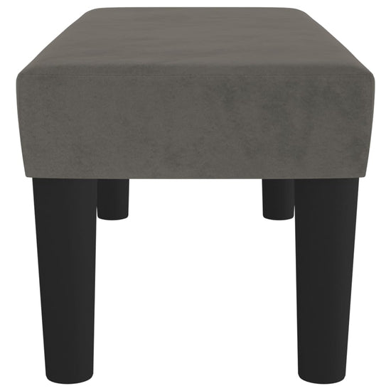 Bankje 70x30x30 cm fluweel donkergrijs MeubelReus