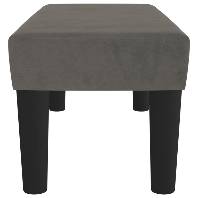 Bankje 70x30x30 cm fluweel donkergrijs MeubelReus