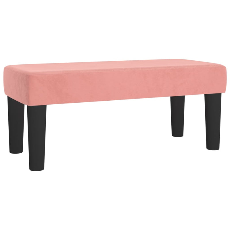 Bankje 70x30x30 cm fluweel roze MeubelReus