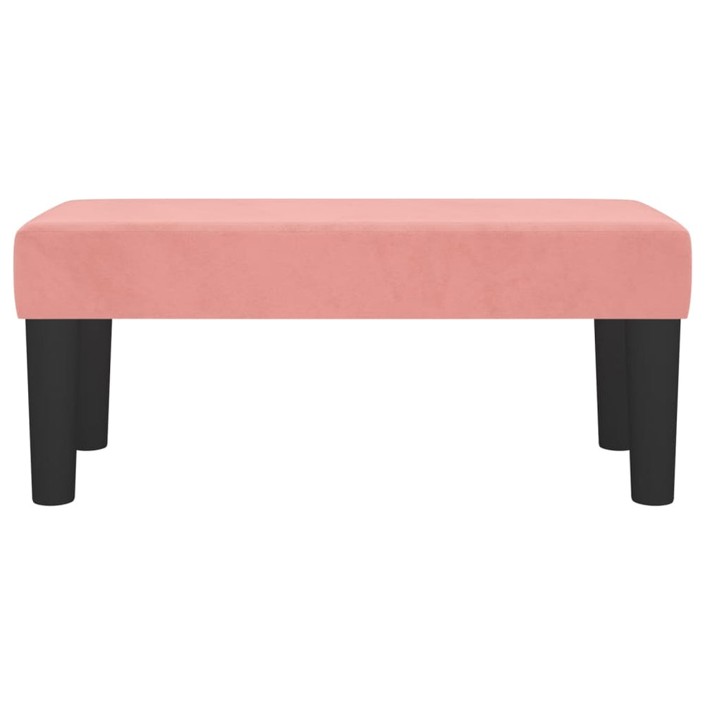 Bankje 70x30x30 cm fluweel roze MeubelReus