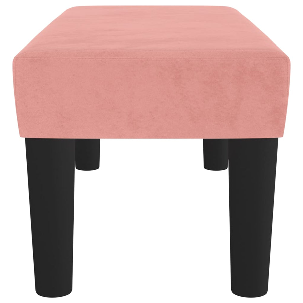 Bankje 70x30x30 cm fluweel roze MeubelReus