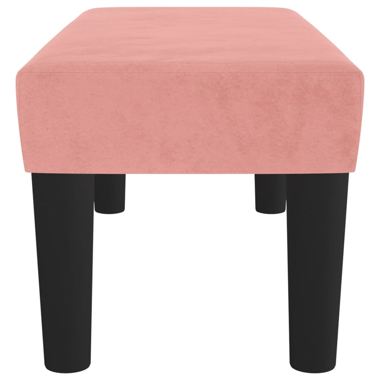 Bankje 70x30x30 cm fluweel roze MeubelReus