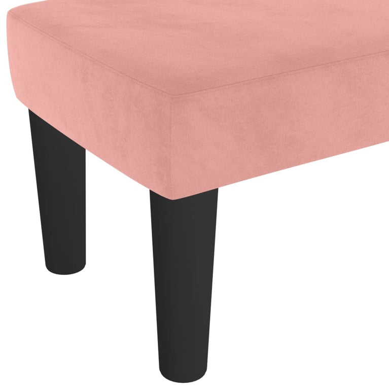 Bankje 70x30x30 cm fluweel roze MeubelReus