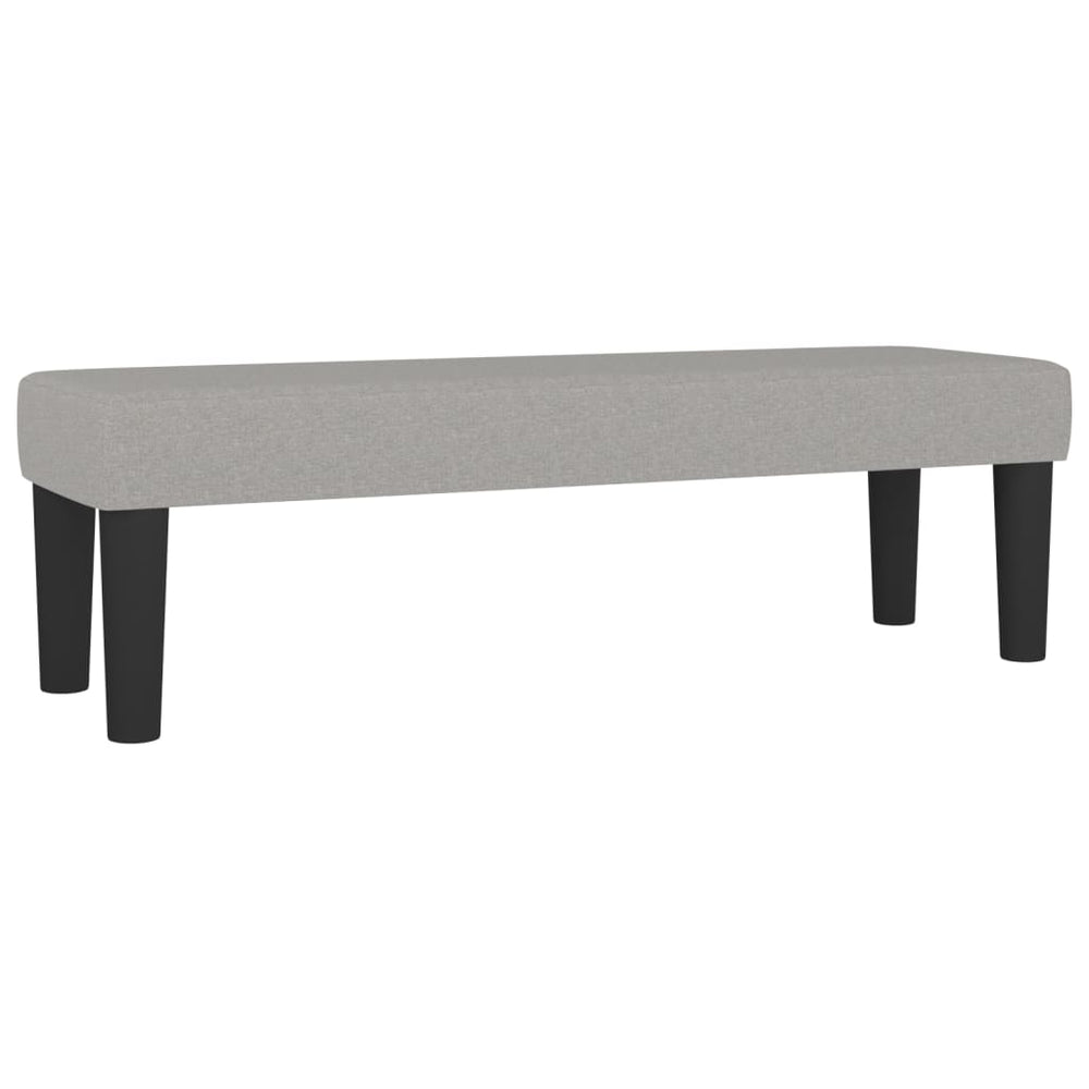 Bankje 100x30x30 cm stof lichtgrijs MeubelReus