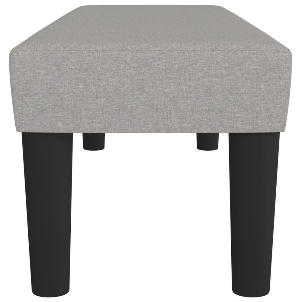 Bankje 100x30x30 cm stof lichtgrijs MeubelReus