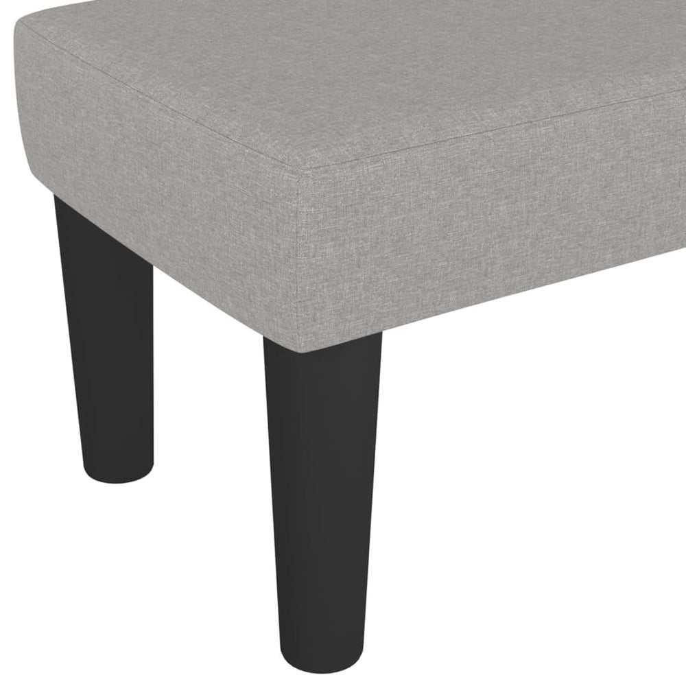 Bankje 100x30x30 cm stof lichtgrijs MeubelReus