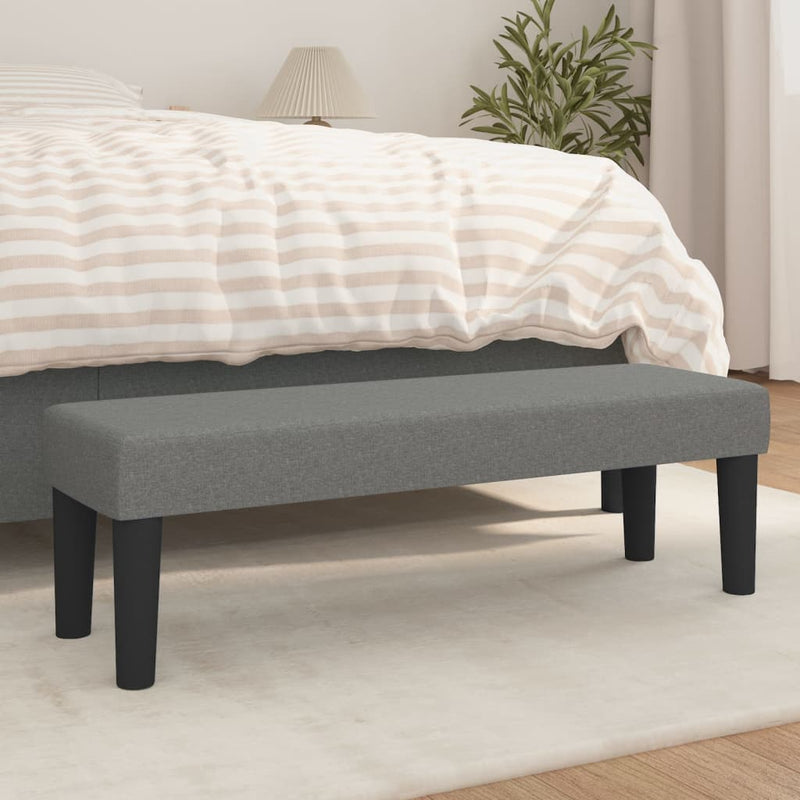 Bankje 100x30x30 cm stof donkergrijs MeubelReus