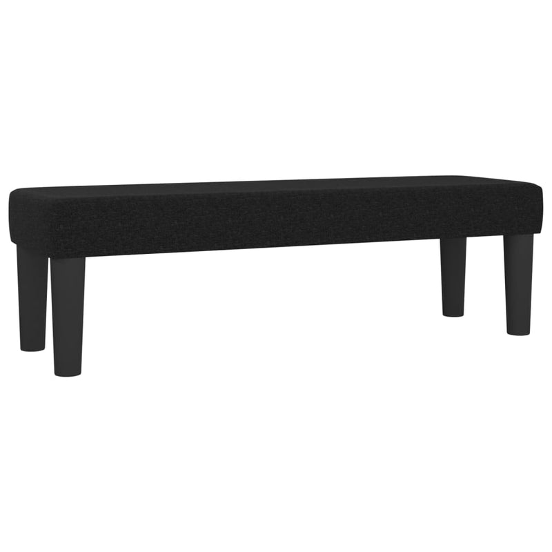 Bankje 100x30x30 cm stof zwart MeubelReus