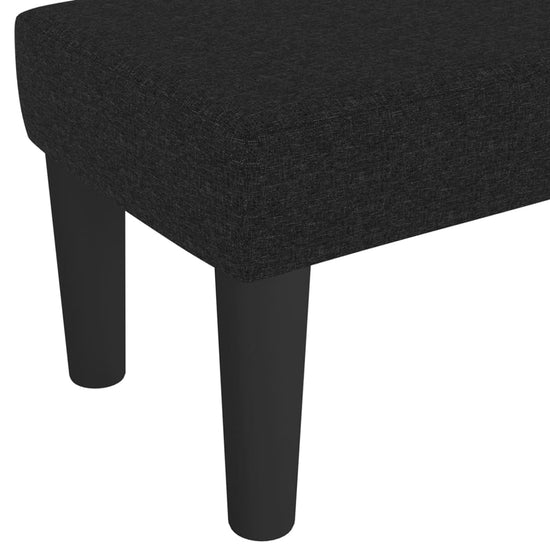 Bankje 100x30x30 cm stof zwart MeubelReus