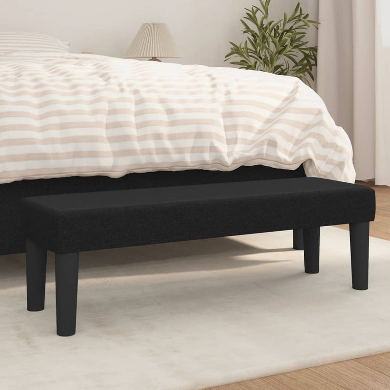 Bankje 100x30x30 cm stof zwart MeubelReus