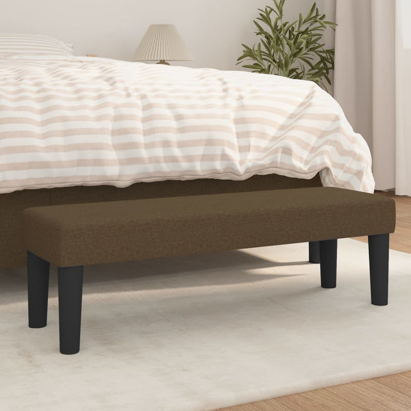 Bankje 100x30x30 cm stof donkerbruin MeubelReus