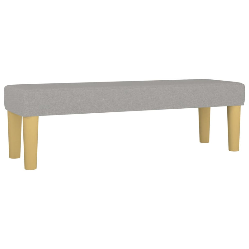 Bankje 100x30x30 cm stof lichtgrijs MeubelReus