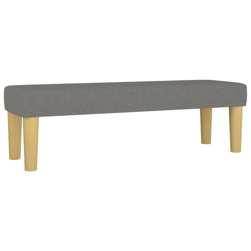 Bankje 100x30x30 cm stof donkergrijs MeubelReus
