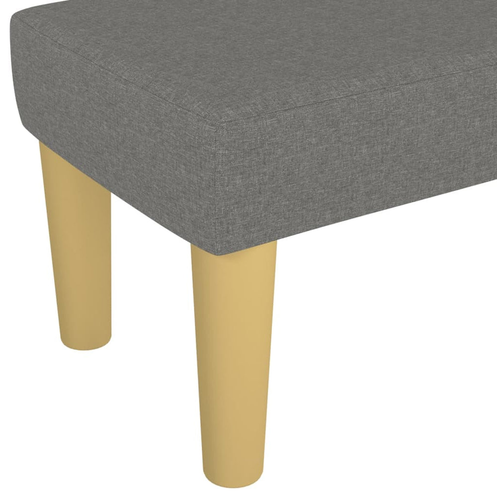 Bankje 100x30x30 cm stof donkergrijs MeubelReus