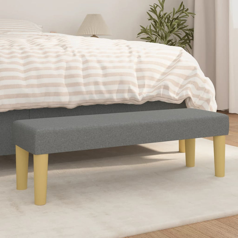 Bankje 100x30x30 cm stof donkergrijs MeubelReus