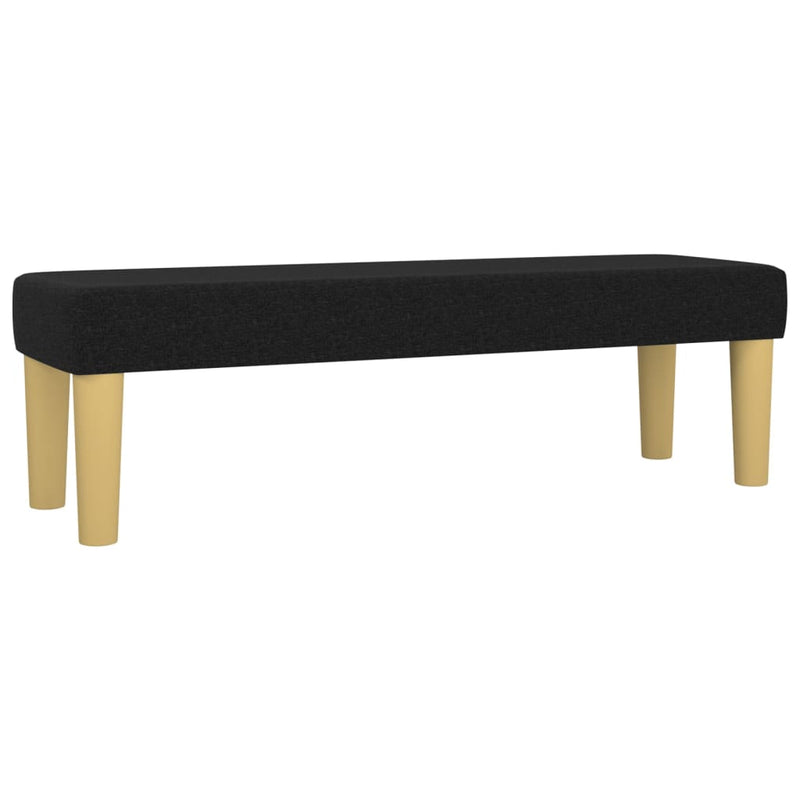 Bankje 100x30x30 cm stof zwart MeubelReus