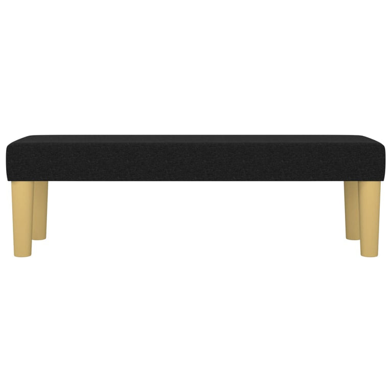Bankje 100x30x30 cm stof zwart MeubelReus