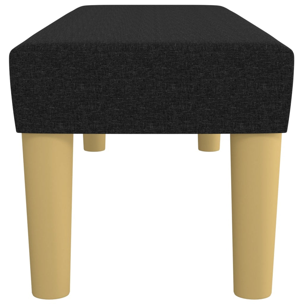 Bankje 100x30x30 cm stof zwart MeubelReus
