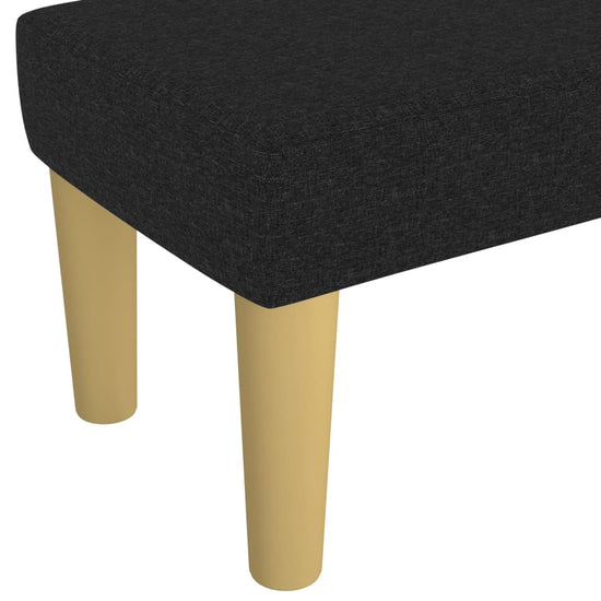 Bankje 100x30x30 cm stof zwart MeubelReus