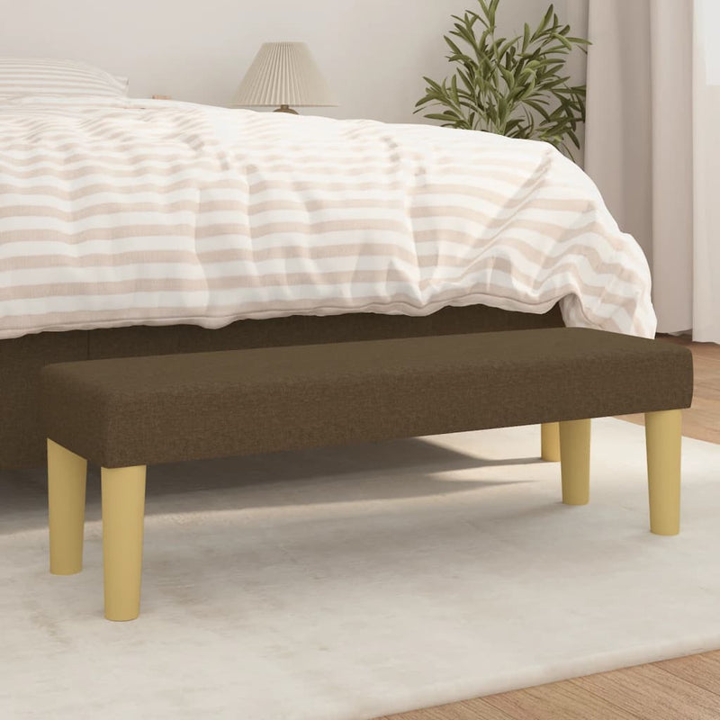 Bankje 100x30x30 cm stof donkerbruin MeubelReus