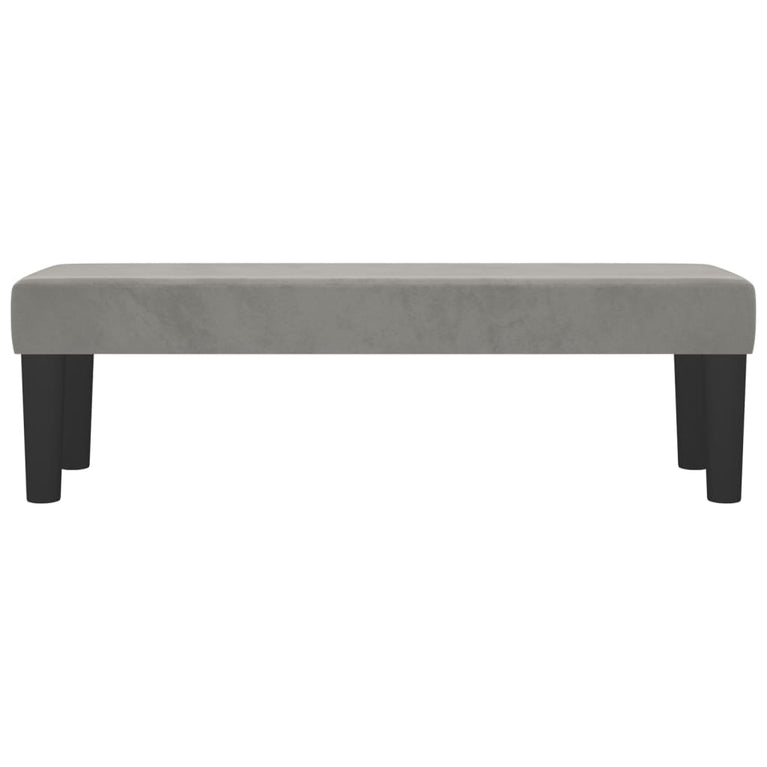 Bankje 100x30x30 cm fluweel lichtgrijs MeubelReus