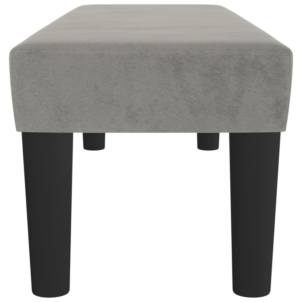 Bankje 100x30x30 cm fluweel lichtgrijs MeubelReus