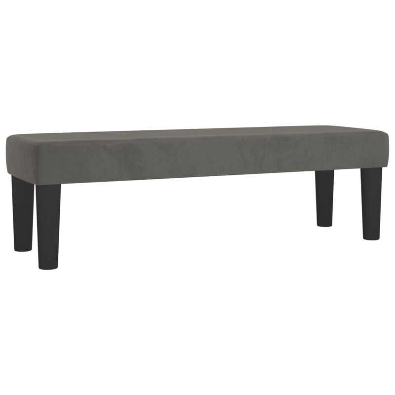 Bankje 100x30x30 cm fluweel donkergrijs MeubelReus