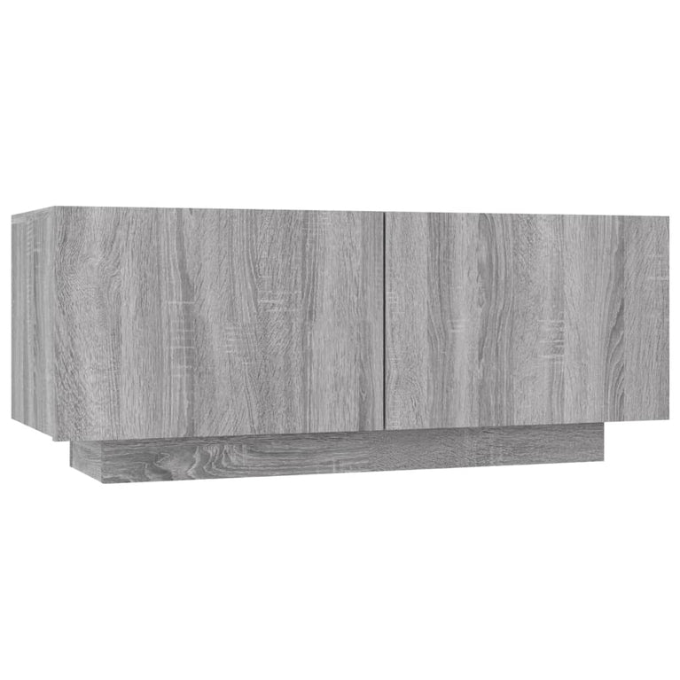 2-delige Tv-meubelset met LED bewerkt hout grijs sonoma eiken
