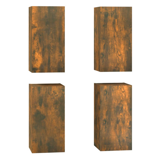 Tv-meubelen 4 st 30,5x30x60 cm bewerkt hout gerookt eikenkleur MeubelReus