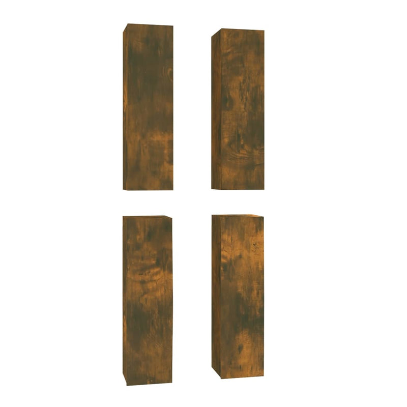 Tv-meubelen 4 st 30,5x30x110 cm bewerkt hout gerookt eiken MeubelReus